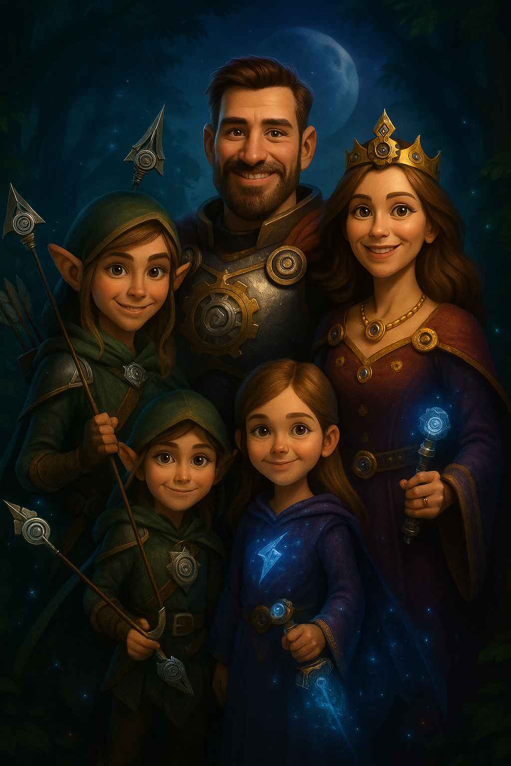 Portrait de famille de super-héros personnalisé